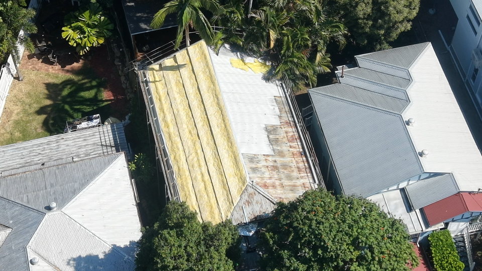 MGR roof restoration work from above